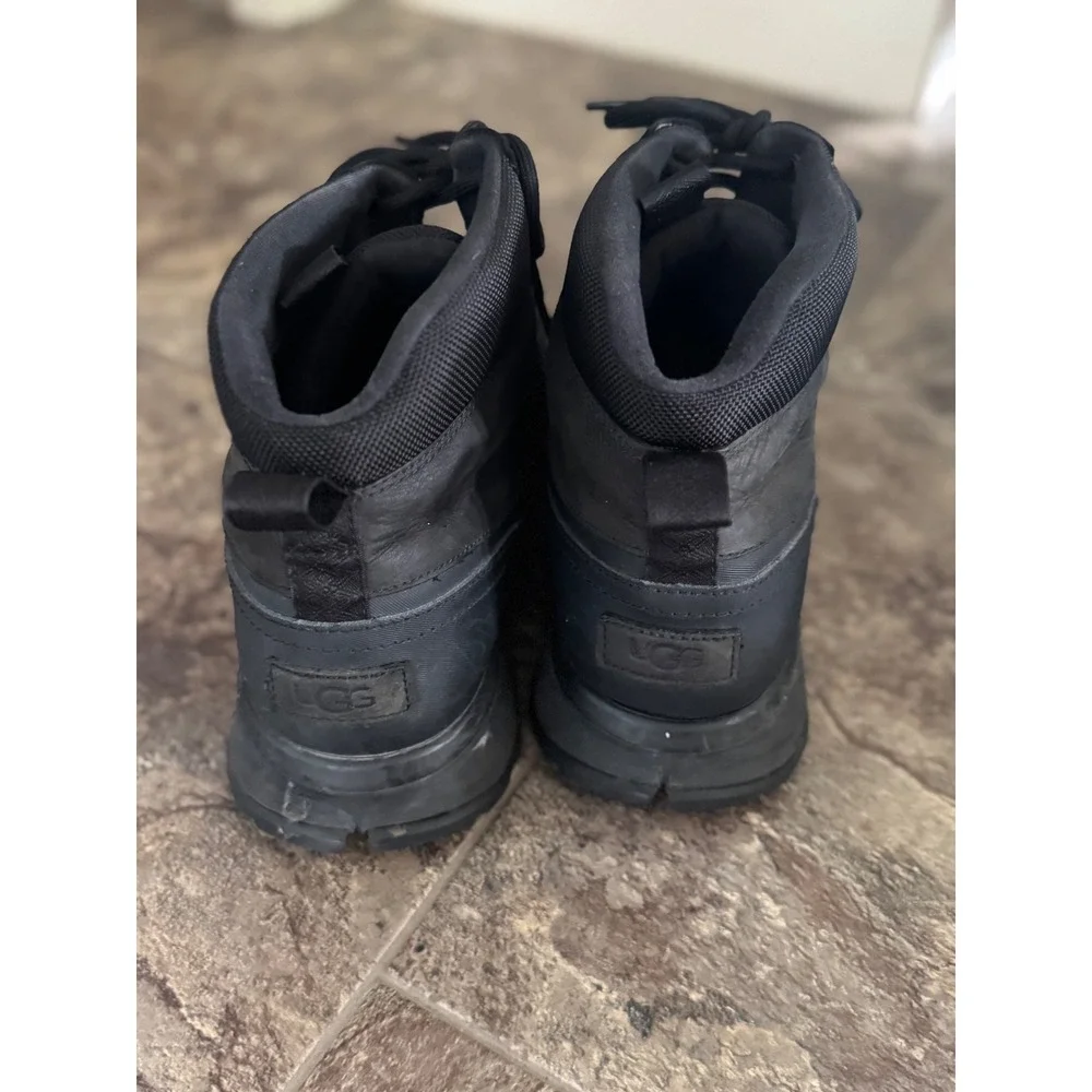 UGG MEN'S EMMETT WATERPROOF WINTER DUCK BOOTS BLACK SIZE 10‎ EUC